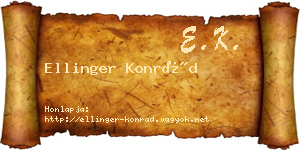 Ellinger Konrád névjegykártya