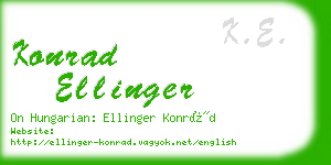 konrad ellinger business card